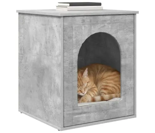 Kaķu Māja Betons 53 X 52 X 62 Cm Inženierijas Koks Vidaxl