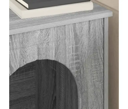 Kaķu Māja Pelēks Sonoma 53 X 52 X 62 Cm Inženierijas Koks Vidaxl