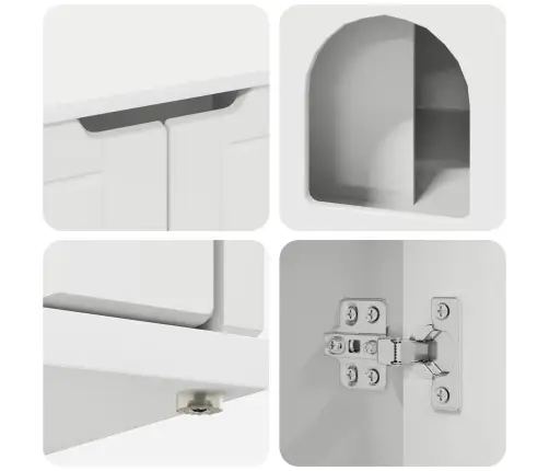 Kaķu Māja Balts 85 X 55 X 50 Cm Inženierijas Koks Vidaxl