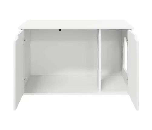 Kaķu Māja Balts 85 X 55 X 50 Cm Inženierijas Koks Vidaxl