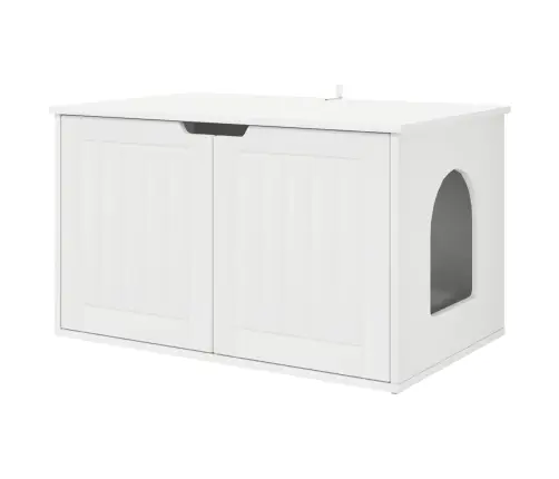 Kaķu Māja Balts 85 X 55 X 50 Cm Inženierijas Koks Vidaxl