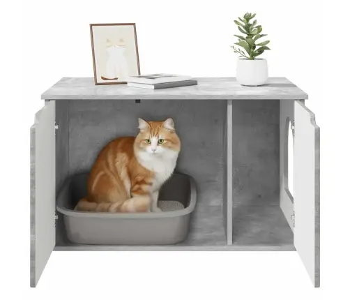 Kaķu Māja Betons 85 X 55 X 53,5 Cm Inženierijas Koks Vidaxl