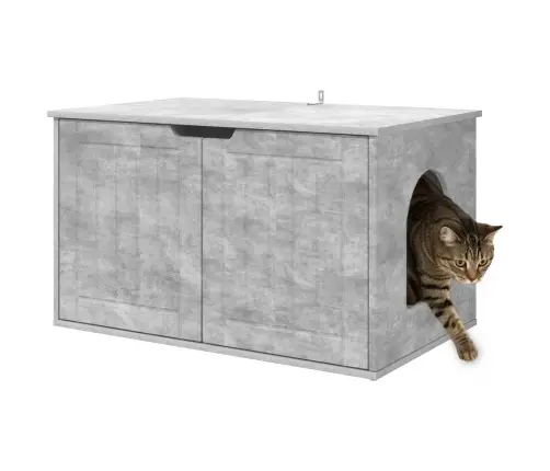 Kaķu Māja Betons 85 X 55 X 53,5 Cm Inženierijas Koks Vidaxl