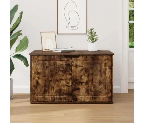 Kaķu Māja Dūmaka Ozols 85 X 55 X 53,5 Cm Inženierijas Koks Vidaxl