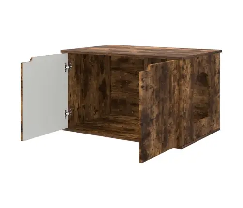 Kaķu Māja Dūmaka Ozols 85 X 55 X 53,5 Cm Inženierijas Koks Vidaxl