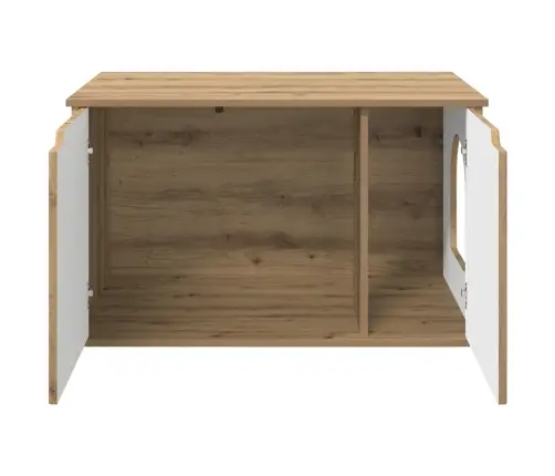 Kaķu Māja Mākslīgā Ozola 85 X 55 X 53,5 Cm Inženierijas Koks Vidaxl