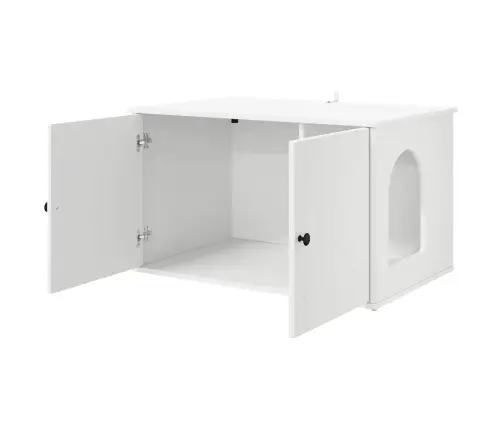 Kaķu Māja Balts 85 X 55 X 50,5 Cm Inženierijas Koks Vidaxl