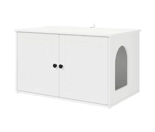 Kaķu Māja Balts 85 X 55 X 50,5 Cm Inženierijas Koks Vidaxl