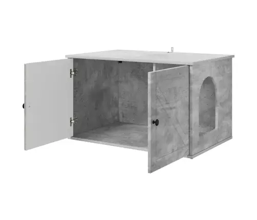 Kaķu Māja Betons 85 X 55 X 50 Cm Inženierijas Koks Vidaxl