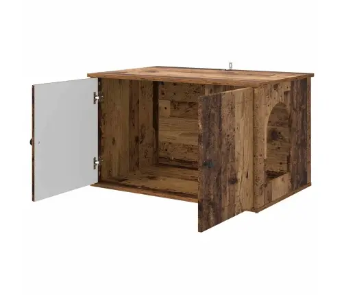 Kaķu Māja Vecs Koks 85 X 55 X 50 Cm Inženierijas Koks Vidaxl