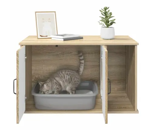 Kaķu Māja Sonoma 85 X 55 X 50 Cm Inženierijas Koks Vidaxl