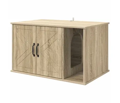 Kaķu Māja Sonoma 85 X 55 X 50 Cm Inženierijas Koks Vidaxl