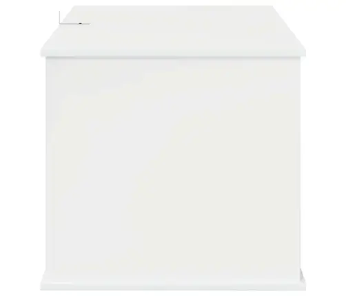 Kaķu Māja Spīdīga Balta 85 X 55 X 50 Cm Inženierijas Koks Vidaxl