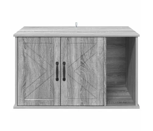 Kaķu Māja Pelēks Sonoma 85 X 55 X 50 Cm Inženierijas Koks Vidaxl