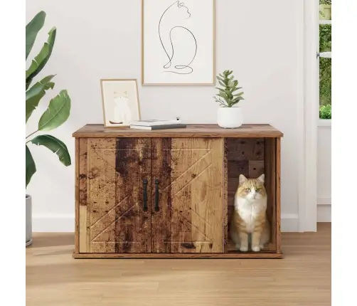 Katės Namelis Senas Medis 85 X 55 X 50 Cm Apdirbta Mediena