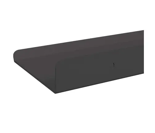 Seinariiul Riiuliga Ladustamisega 3 Pcs Must 80 X 9 X 2.5 Cm