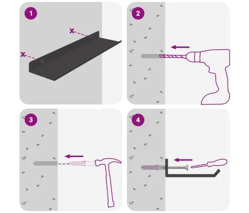 Seinariiul Riiuliga Ladustamisega 3 Pcs Must 80 X 9 X 2.5 Cm