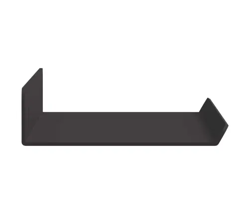 Sienas Plaukts Ar Plauktu 2 Pcs Melna 80 X 9 X 2.5 Cm Vidaxl