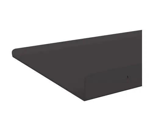 Sienas Plaukts Ar Plauktu 2 Pcs Melna 80 X 9 X 2.5 Cm Vidaxl