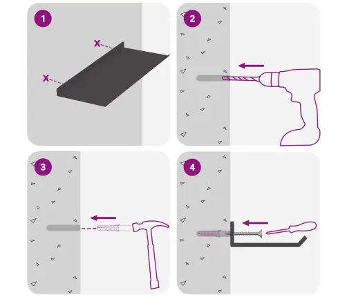 Sienas Plaukts Ar Plauktu 2 Pcs Melna 40 X 18 X 2,5 Cm Vidaxl