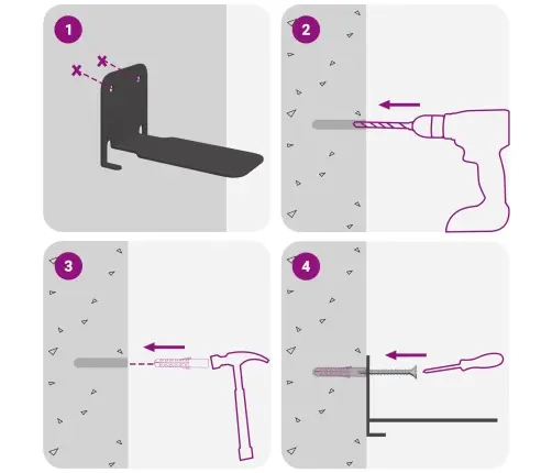 Neredzamais Peldošais Plaukts 4 Pcs Melna 6 X 11 X 6.5 Cm Vidaxl