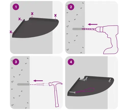 Sienas Plaukts Ar Plauktu 2 Pcs Melna 18 X 18 X 2.3 Cm Vidaxl