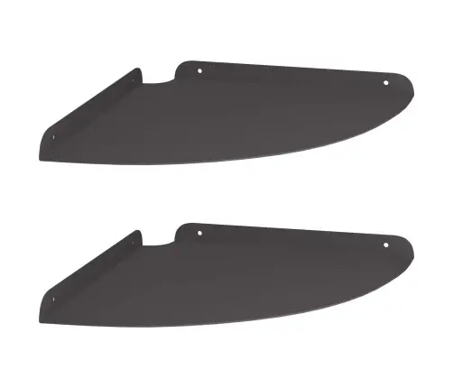 Sienas Plaukts Ar Plauktu 2 Pcs Melna 18 X 18 X 2.3 Cm Vidaxl