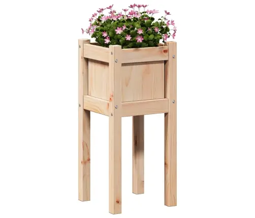 Dārza Stādītājs Daba 31 X 31 X 70 Cm Ciets Priedes Koks Vidaxl