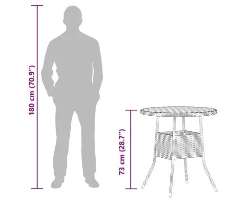 Vakariņu Galds Ar Uzglabāšanu Pelēks Un Akācija 70 X 70 X 73 Cm Vidaxl