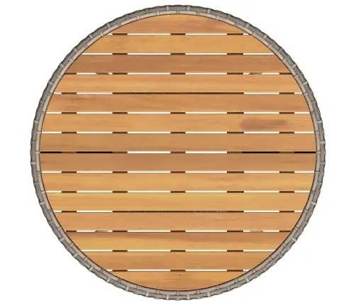 Vakariņu Galds Ar Uzglabāšanu Pelēks Un Akācija 70 X 70 X 73 Cm Vidaxl