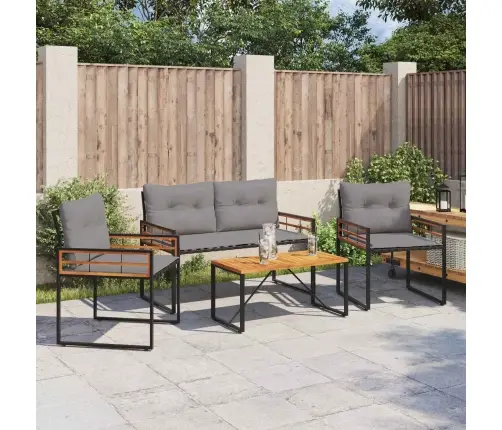 Välis Mööbli Komplekt Padjaga 4 Pcs Helehall