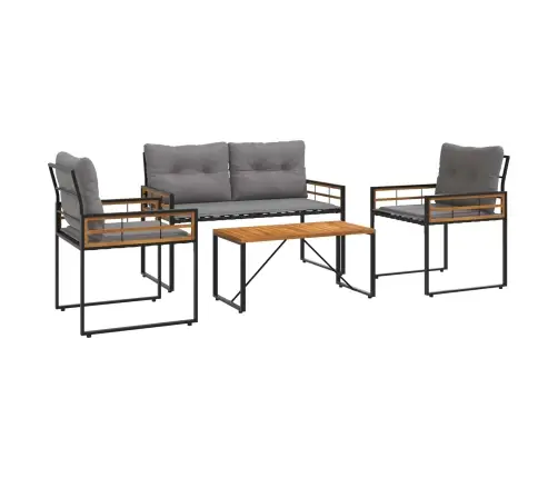 Välis Mööbli Komplekt Padjaga 4 Pcs Helehall