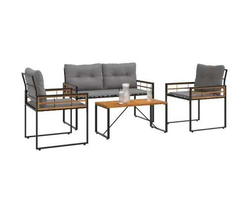 Välis Mööbli Komplekt Padjaga 4 Pcs Helehall