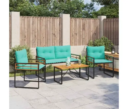 Välis Mööbli Komplekt Padjaga 4 Pcs Türkiis
