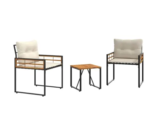 Välis Mööbli Komplekt Padjaga 3 Pcs Cream