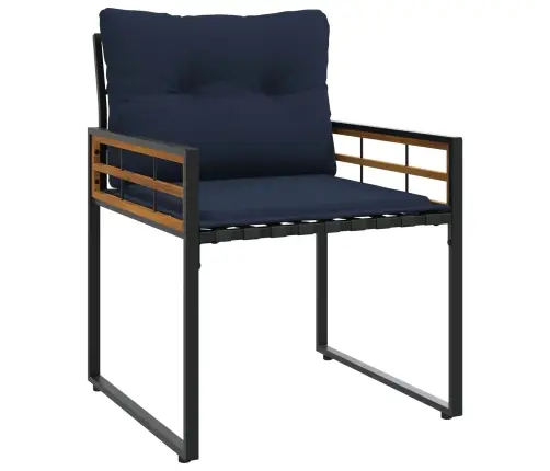 Āra Mēbeļu Komplekts Ar Spilvenu 3 Pcs Tumši Zils Vidaxl