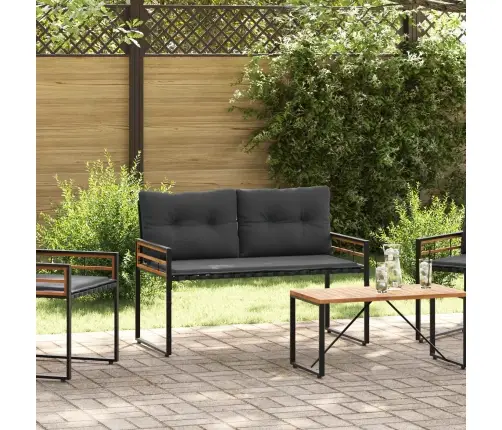 Koka Lādes Sols Ar Spilvenu Gaiši Pelēks 114 X 55 X 77 Cm Vidaxl