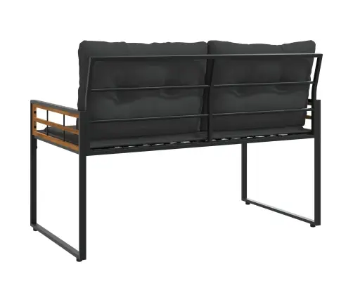 Koka Lādes Sols Ar Spilvenu Gaiši Pelēks 114 X 55 X 77 Cm Vidaxl