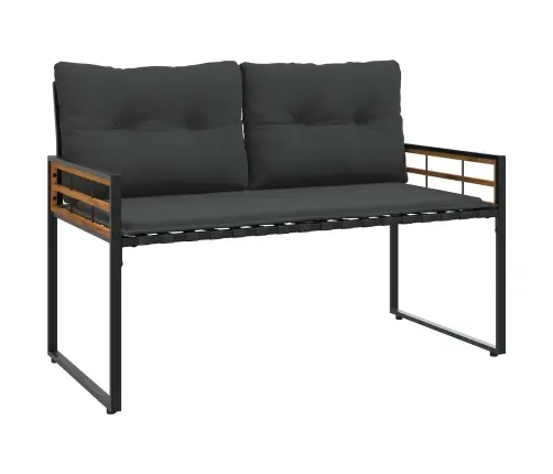 Koka Lādes Sols Ar Spilvenu Gaiši Pelēks 114 X 55 X 77 Cm Vidaxl