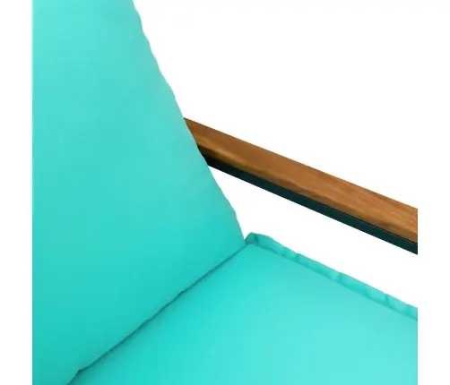 Suoliukas Su Pagalve Juoda Ir Turkio 115 X 65 X 72 Cm Ratanas