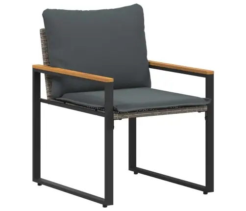 Mēbeļu Komplekti 3 Pcs Pelēks Un Tumši Pelēks Rotangpalma Vidaxl