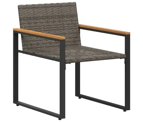 Mēbeļu Komplekti 3 Pcs Pelēks Un Tumši Pelēks Rotangpalma Vidaxl