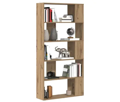 Grāmatplaukts Artisānā Ozols 80 X 24 X 159 Cm Inženierijas Koks Vidaxl