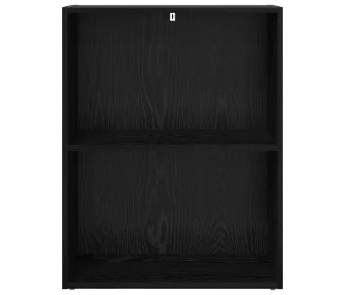 Grāmatu Plaukts Melns Ozolkoks 60 X 30 X 76.5 Cm Vidaxl