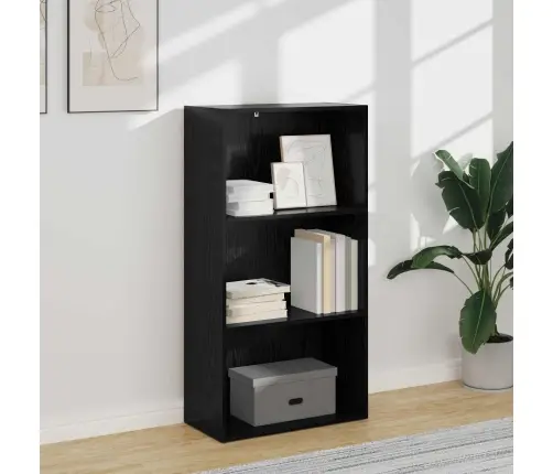 Knygų Lentyna Juodas Ąžuolas 60 X 30 X 76.5 Cm Apdirbta Mediena