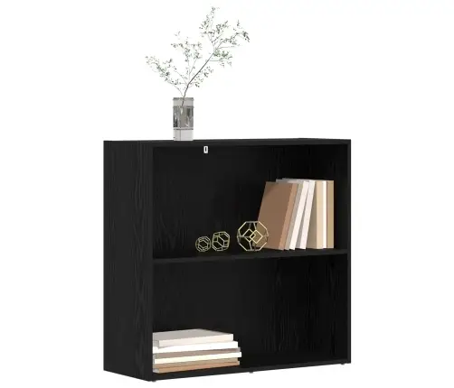 Grāmatu Plaukts Melns Ozolkoks 60 X 30 X 76.5 Cm Vidaxl