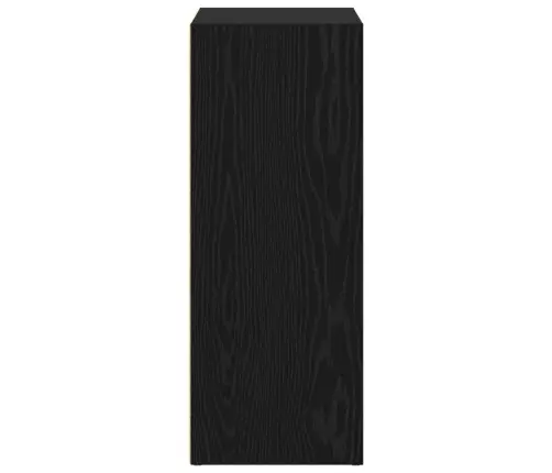 Grāmatu Plaukts Melns Ozolkoks 60 X 30 X 76.5 Cm Vidaxl