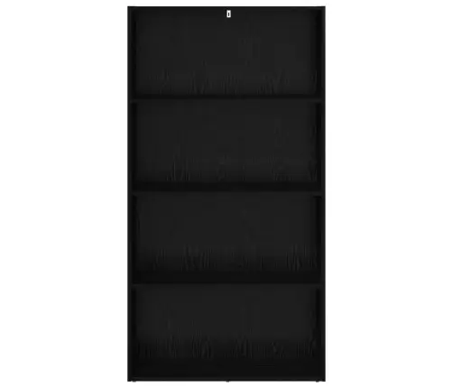 Grāmatplaukts Melns Ozolkoks 80 X 30 X 151,5 Cm Vidaxl