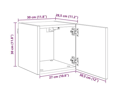 Telerikapp Vana Puit 30,5 X 30 X 30 Cm Tehispuit