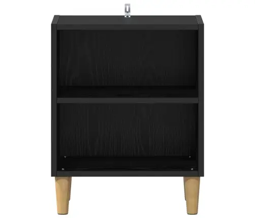 Gultas Skapis Melns Ozolkoks 40 X 30 X 50 Cm Inženierijas Koks Vidaxl